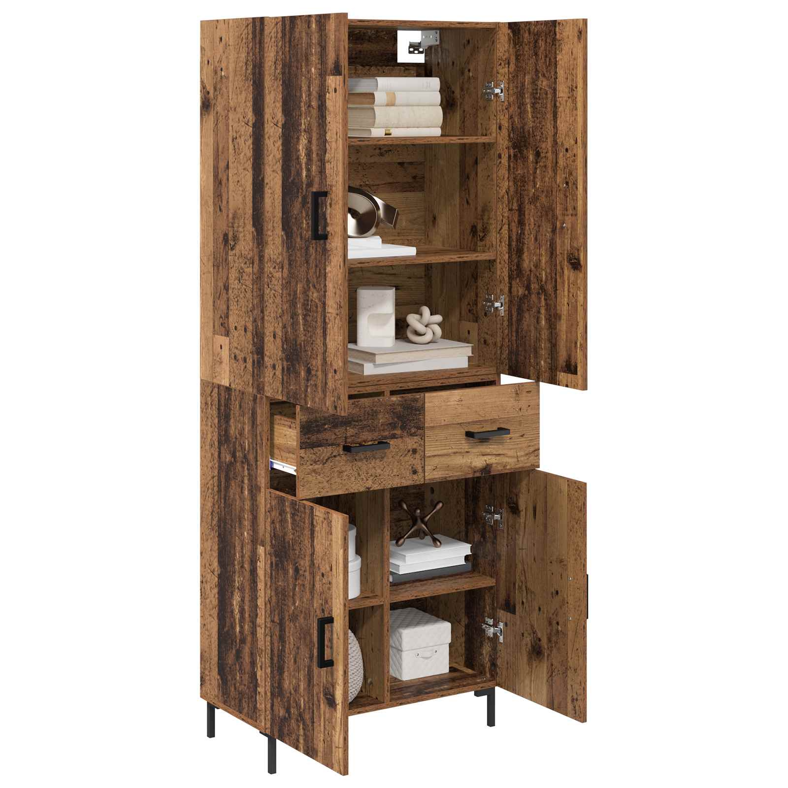 Highboard Staro drvo 69,5 x 34 x 180 cm Konstruirano drvo