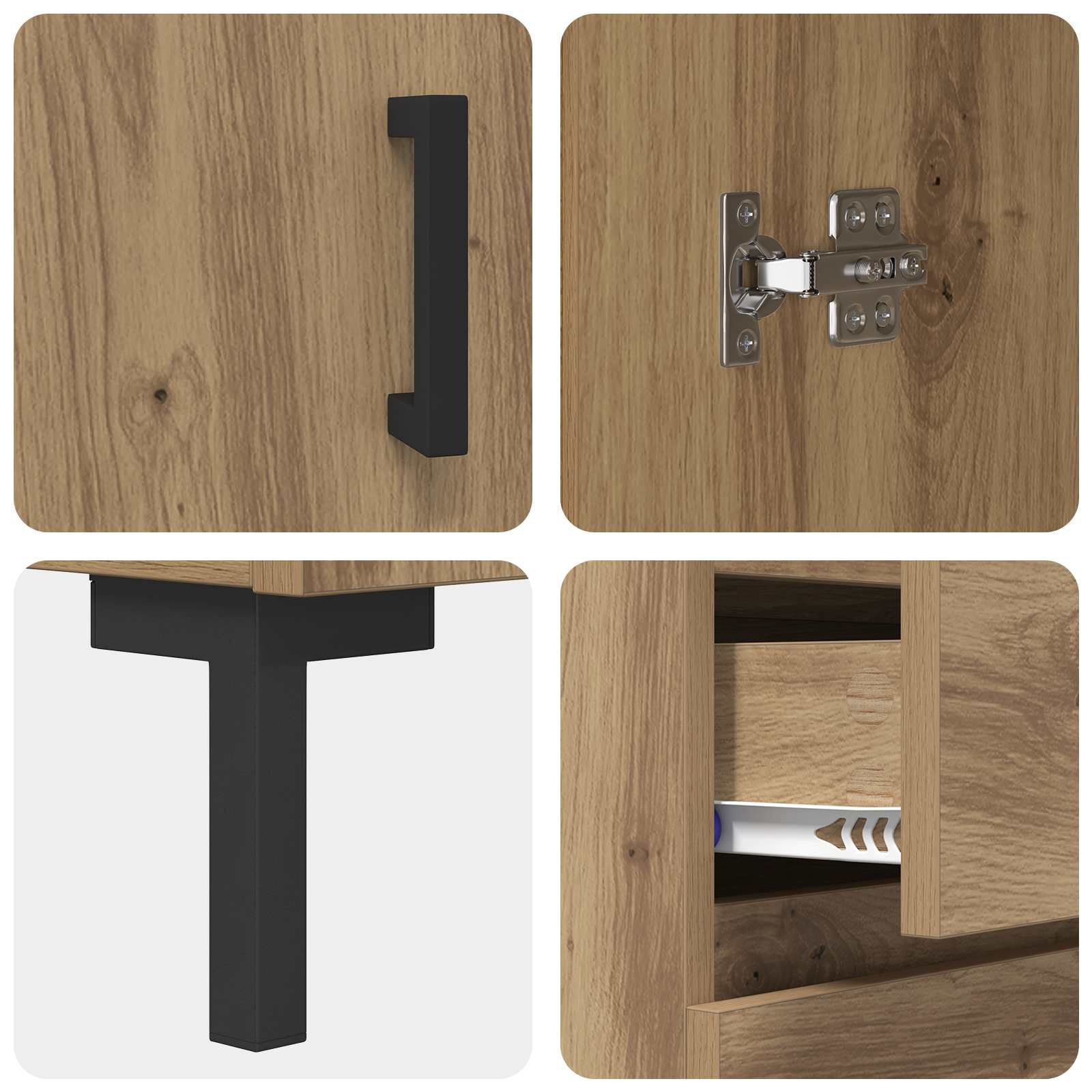 Highboard Umjetnički hrast 69,5 x 34 x 180 cm Konstruirano drvo