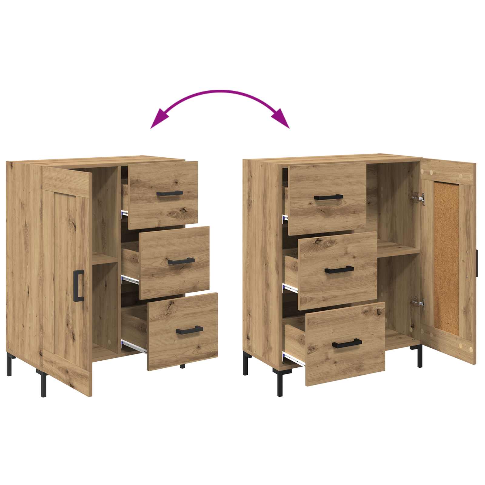 Highboard Umjetnički hrast 69,5 x 34 x 180 cm Konstruirano drvo