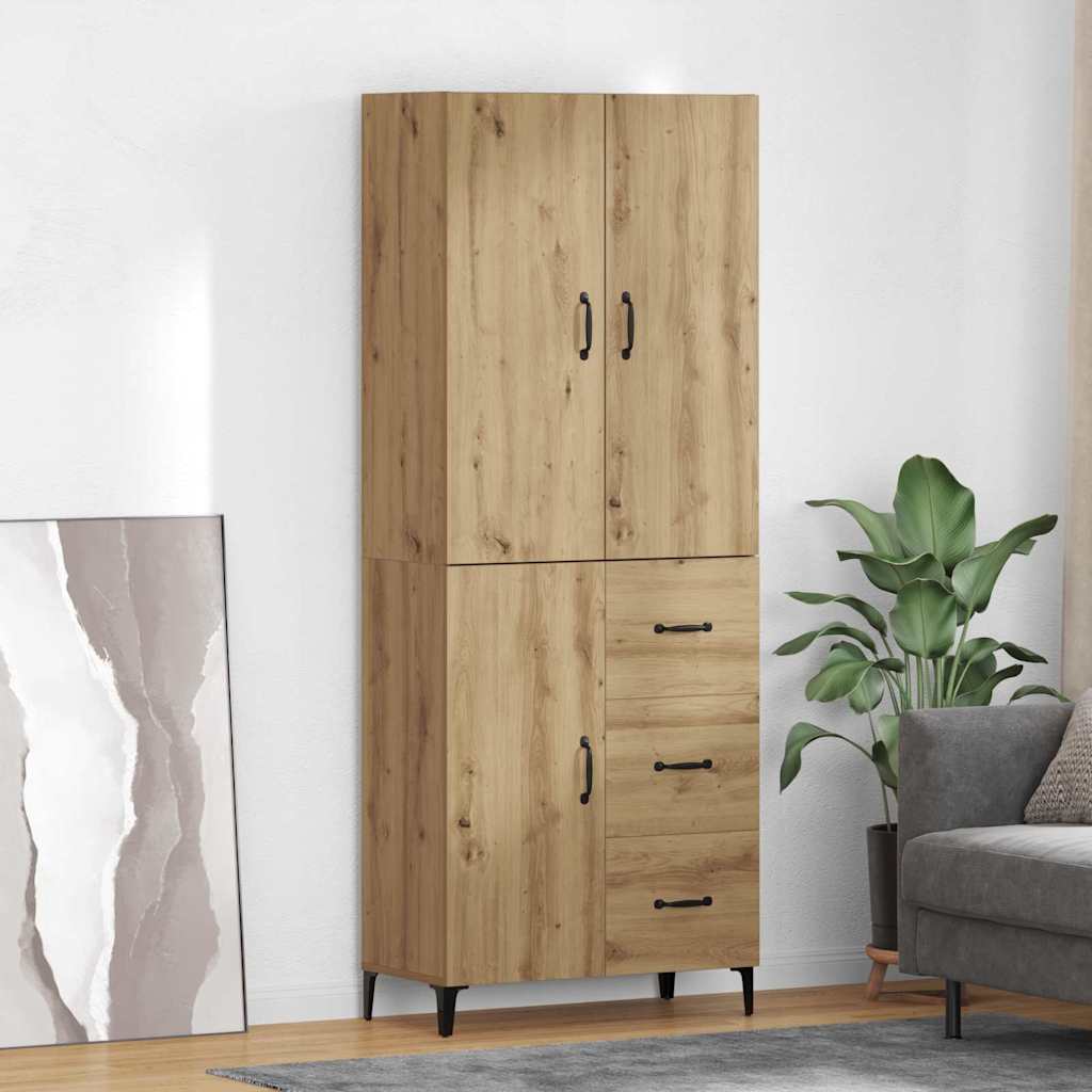 Highboard Umjetnički hrast 69,5 x 34 x 180 cm Konstruirano drvo