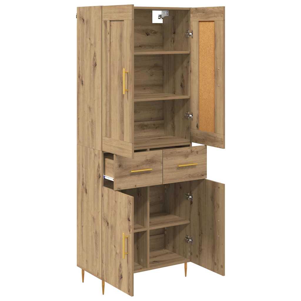 Highboard Umjetnički hrast 69,5 x 34 x 180 cm Konstruirano drvo