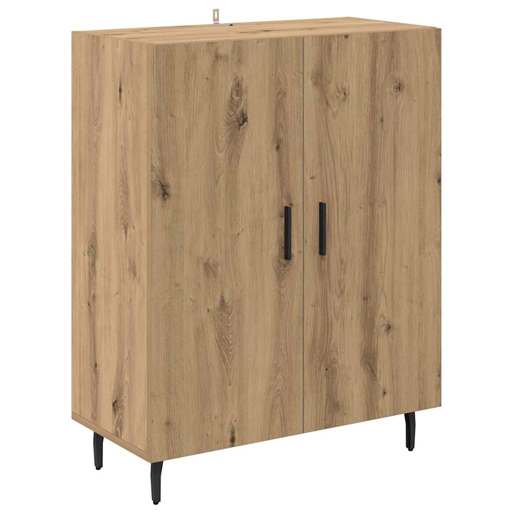 Highboard 2 pcs Umjetnički hrast Inženjerska drva i staklo