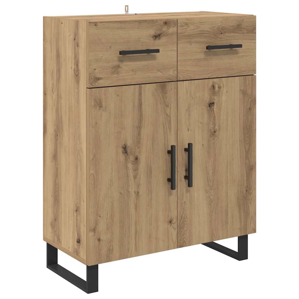 Highboard 2 pcs Umjetnički hrast Inženjerska drva i staklo
