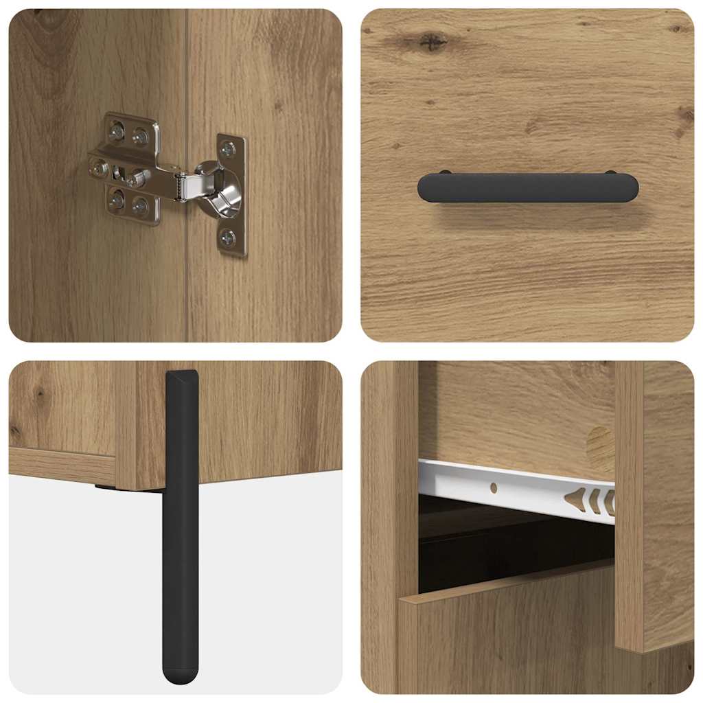 Highboard s ladicama Umjetnički hrast 69,5 x 32,5 x 180 cm