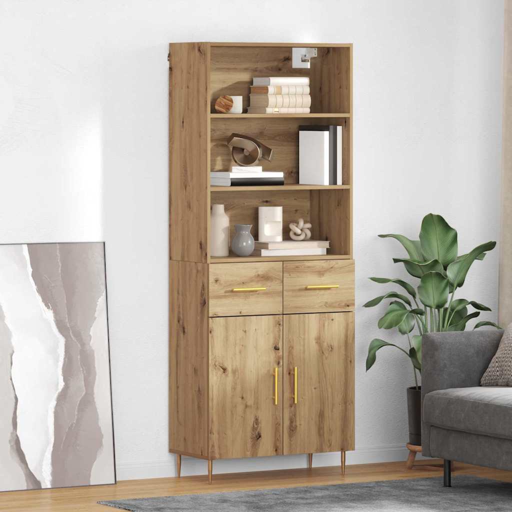 Highboard Umjetnički hrast 69,5 x 34 x 180 cm Konstruirano drvo