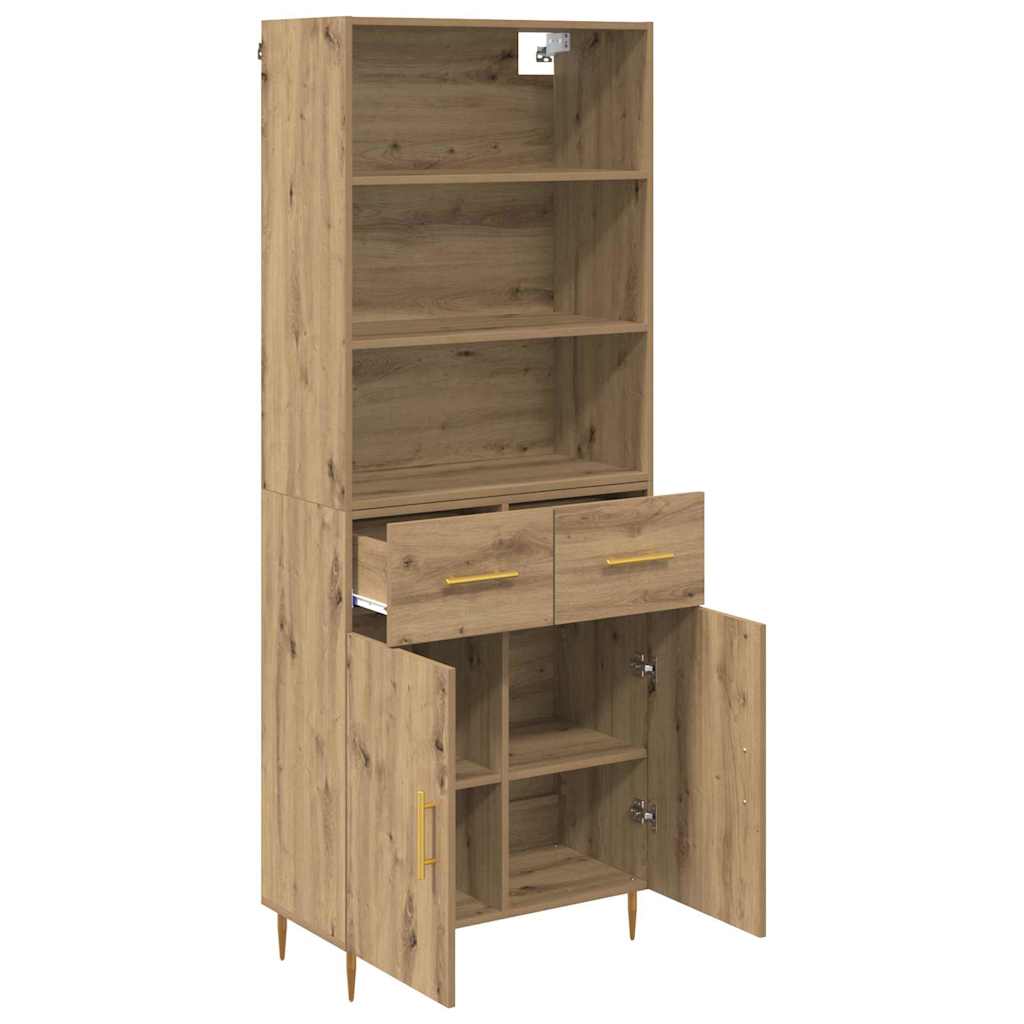 Highboard Umjetnički hrast 69,5 x 34 x 180 cm Konstruirano drvo