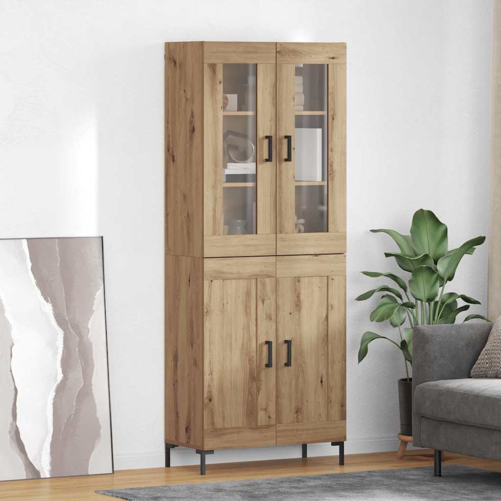 Highboard 2 pcs Umjetnički hrast Konstruirano drvo