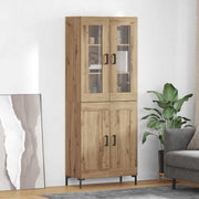 Highboard 2 kom. Umjetnički hrast 69,5 x 34 x 180 cm