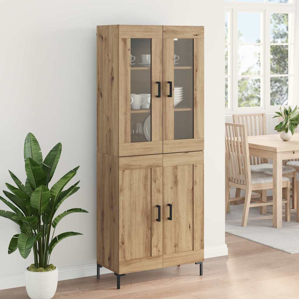 Highboard 2 kom. Umjetnički hrast 69,5 x 34 x 180 cm
