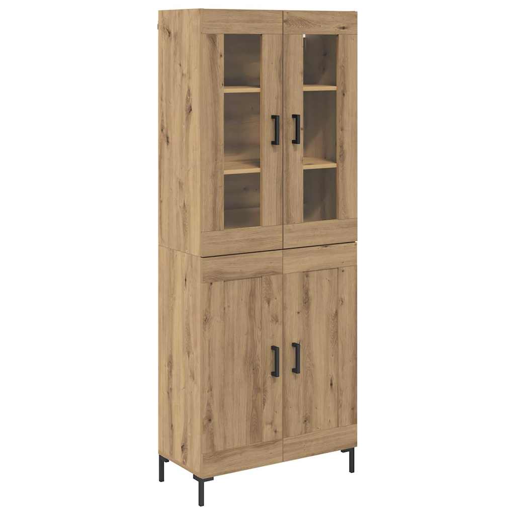 Highboard 2 kom. Umjetnički hrast 69,5 x 34 x 180 cm