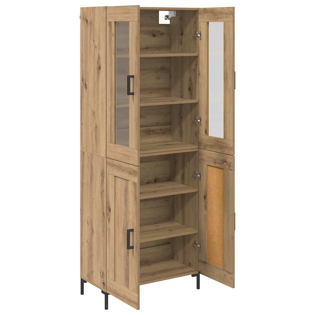 Highboard 2 kom. Umjetnički hrast 69,5 x 34 x 180 cm