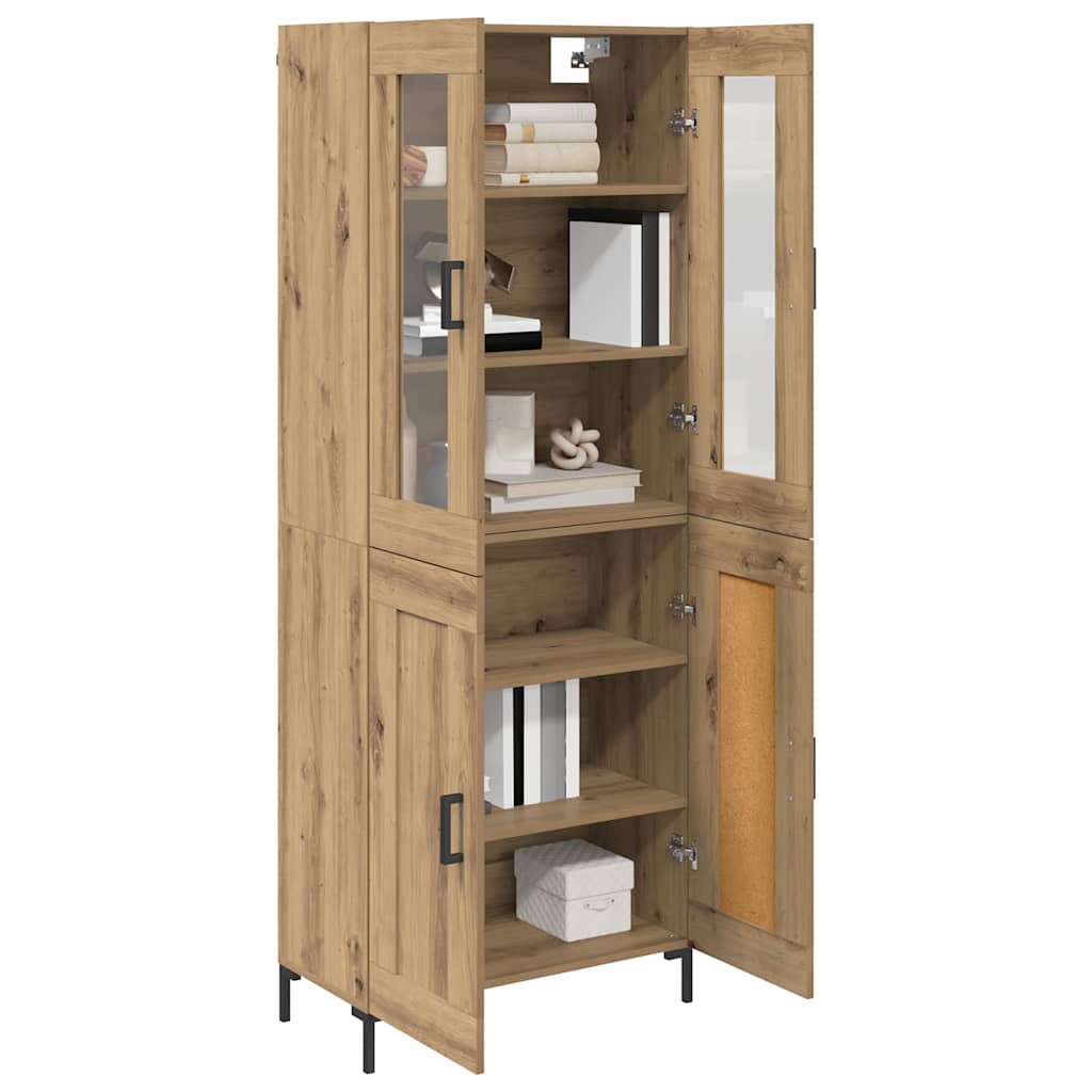 Highboard 2 kom. Umjetnički hrast 69,5 x 34 x 180 cm