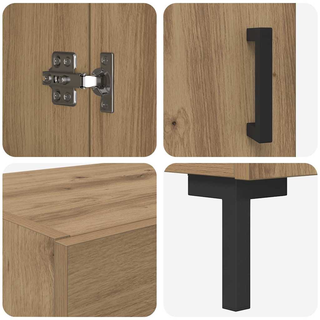 Highboard 2 kom. Umjetnički hrast 69,5 x 34 x 180 cm