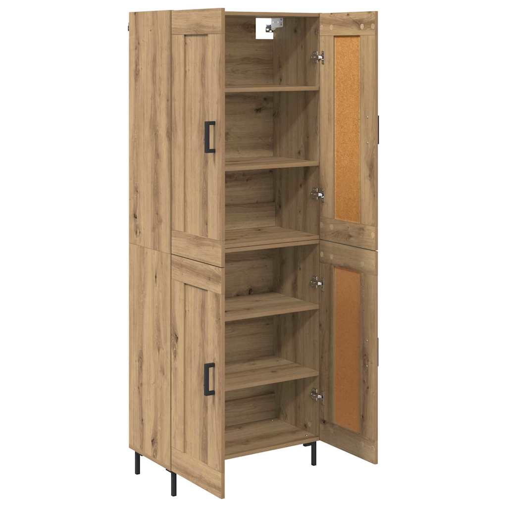 Highboard 2 kom. Umjetnički hrast 69,5 x 34 x 180 cm