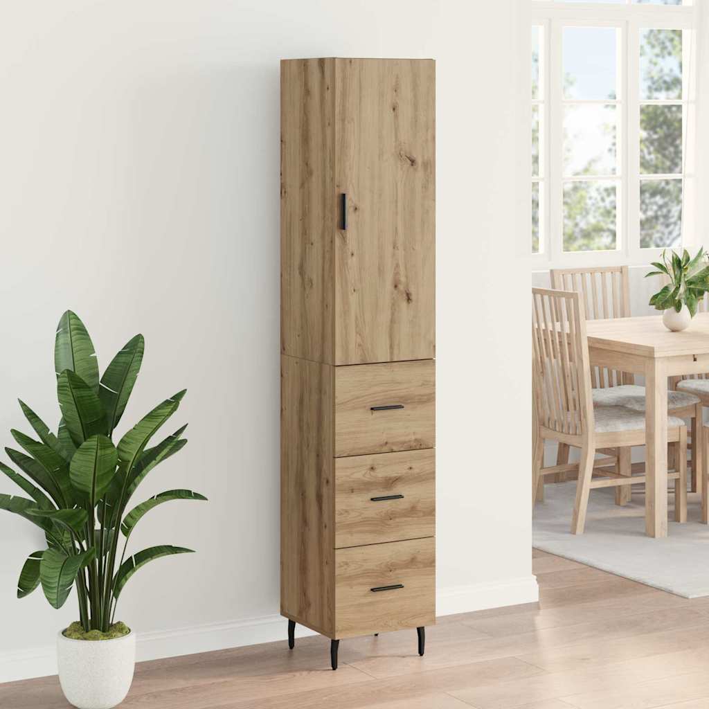 Highboard Umjetnički hrast 34,5 x 34 x 180 cm Konstruirano drvo