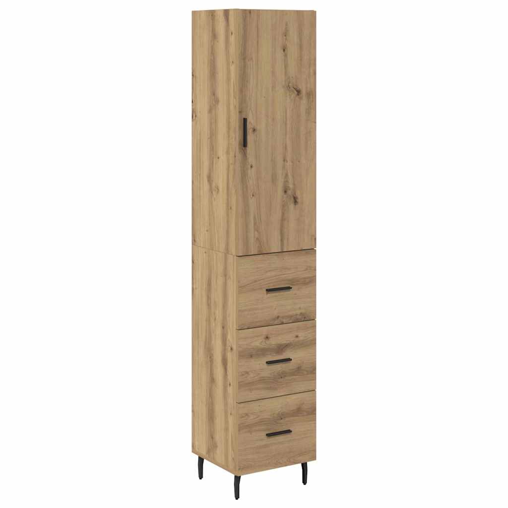 Highboard Umjetnički hrast 34,5 x 34 x 180 cm Konstruirano drvo