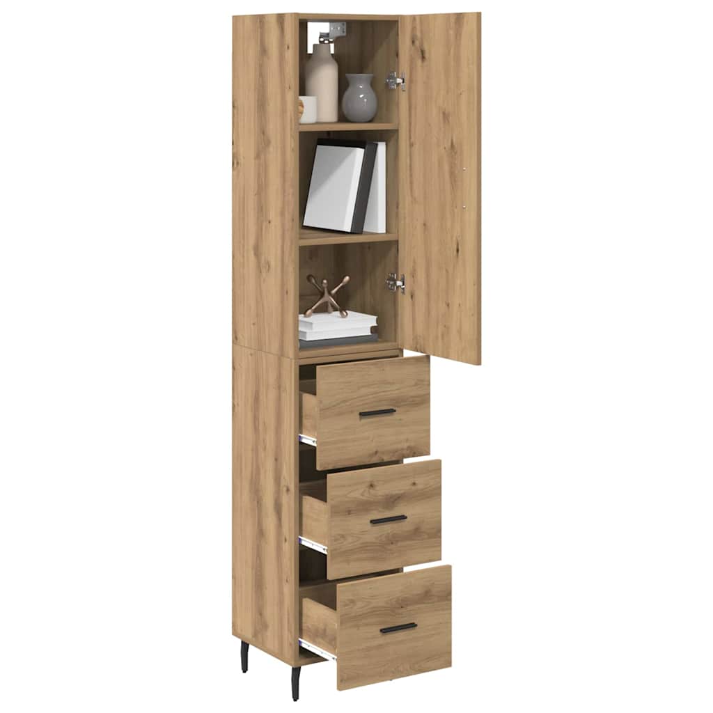 Highboard Umjetnički hrast 34,5 x 34 x 180 cm Konstruirano drvo