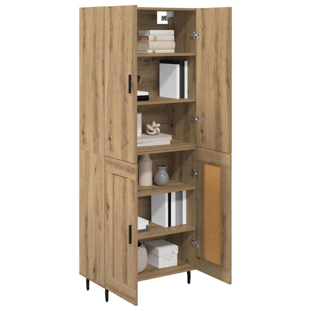 Highboard 2 kom. Umjetnički hrast 69,5 x 34 x 180 cm