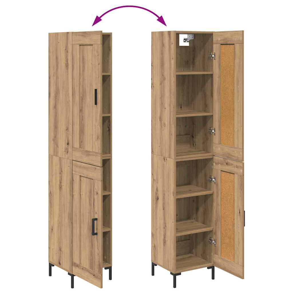 Highboard Umjetnički hrast 34,5 x 34 x 180 cm Konstruirano drvo