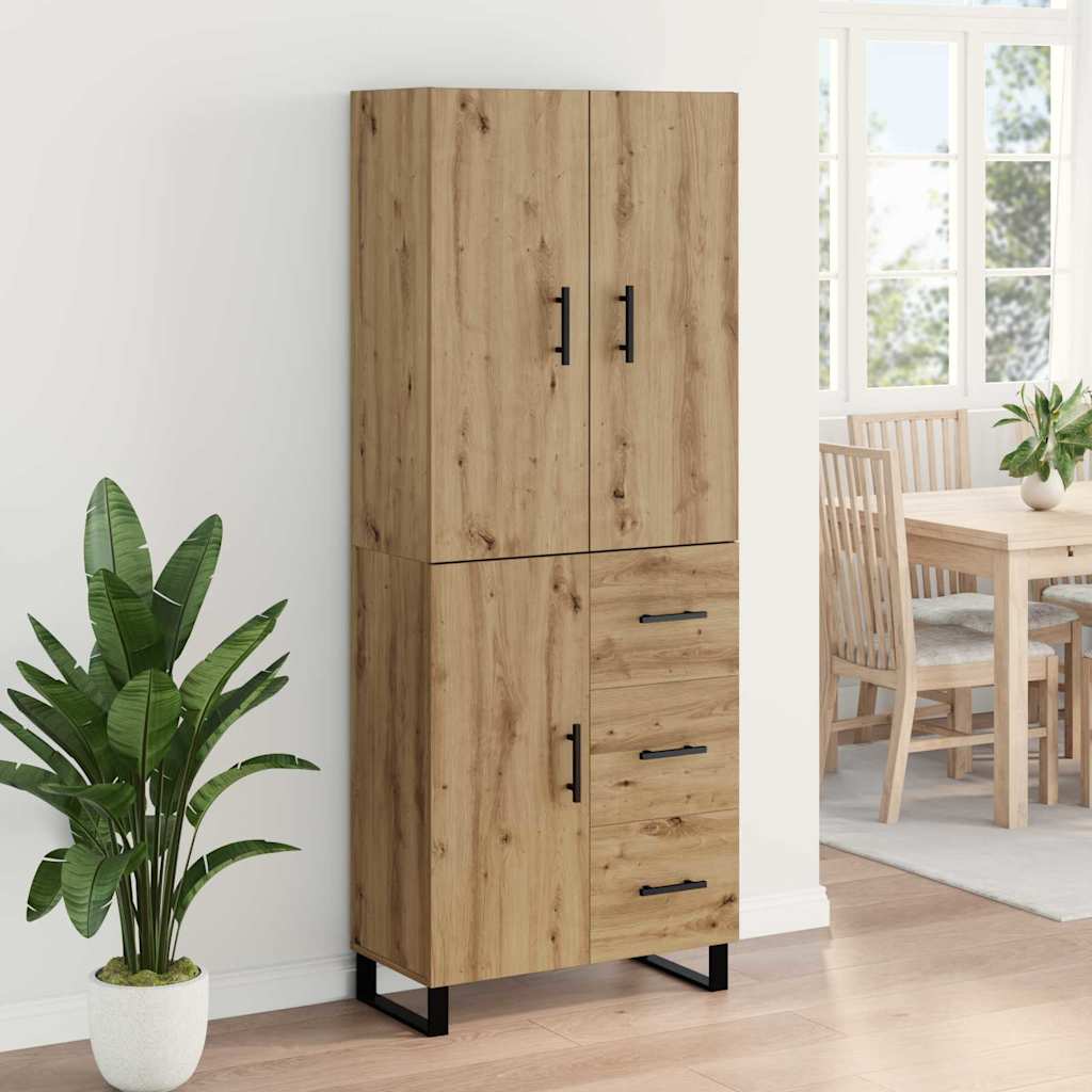 Highboard s ladicama 2 pcs Umjetnički hrast 69,5 x 34 x 180 cm