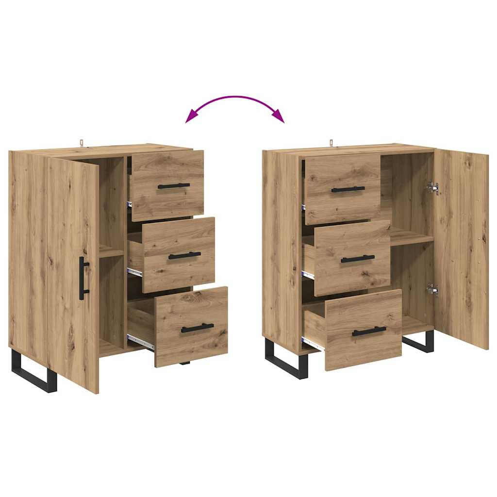Highboard s ladicama 2 pcs Umjetnički hrast 69,5 x 34 x 180 cm