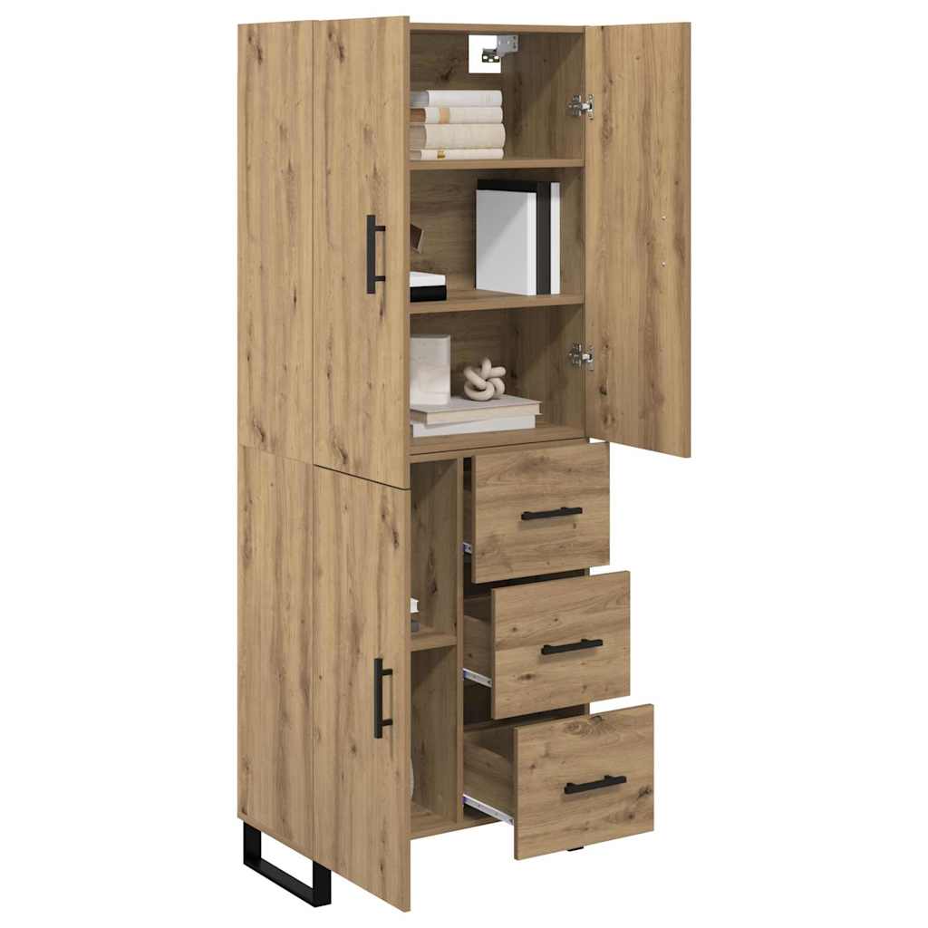 Highboard s ladicama 2 pcs Umjetnički hrast 69,5 x 34 x 180 cm