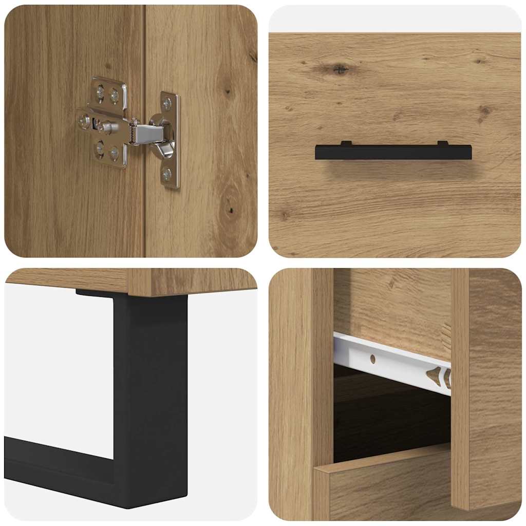 Highboard s ladicama 2 pcs Umjetnički hrast 69,5 x 34 x 180 cm