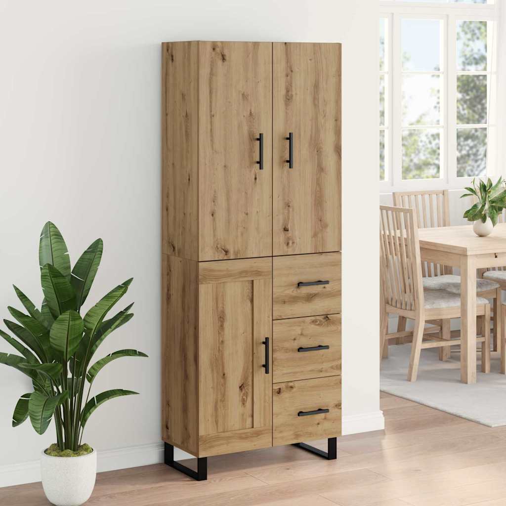 Highboard s ladicama 2 pcs Umjetnički hrast 69,5 x 34 x 180 cm