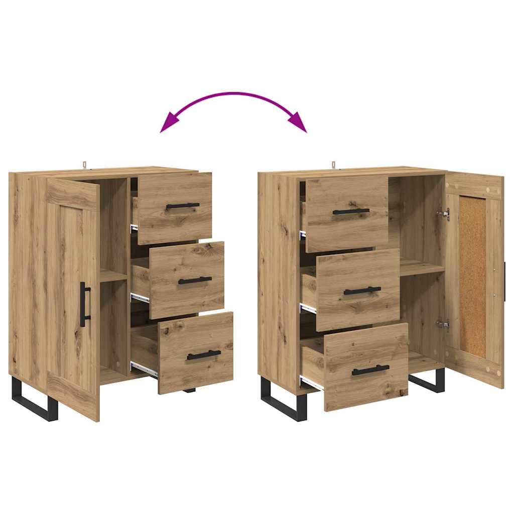 Highboard s ladicama 2 pcs Umjetnički hrast 69,5 x 34 x 180 cm