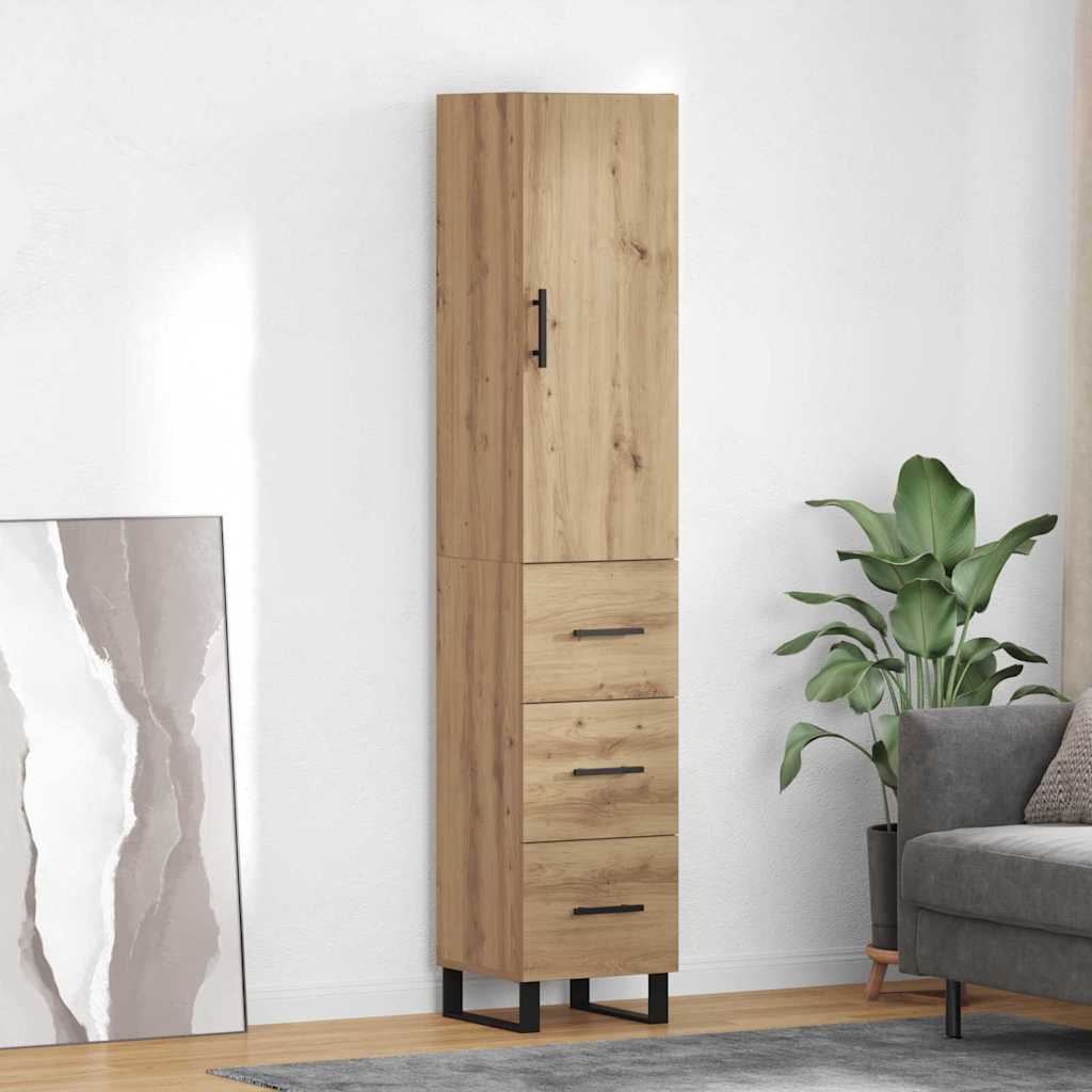 Highboard Umjetnički hrast 34,5 x 34 x 180 cm Konstruirano drvo