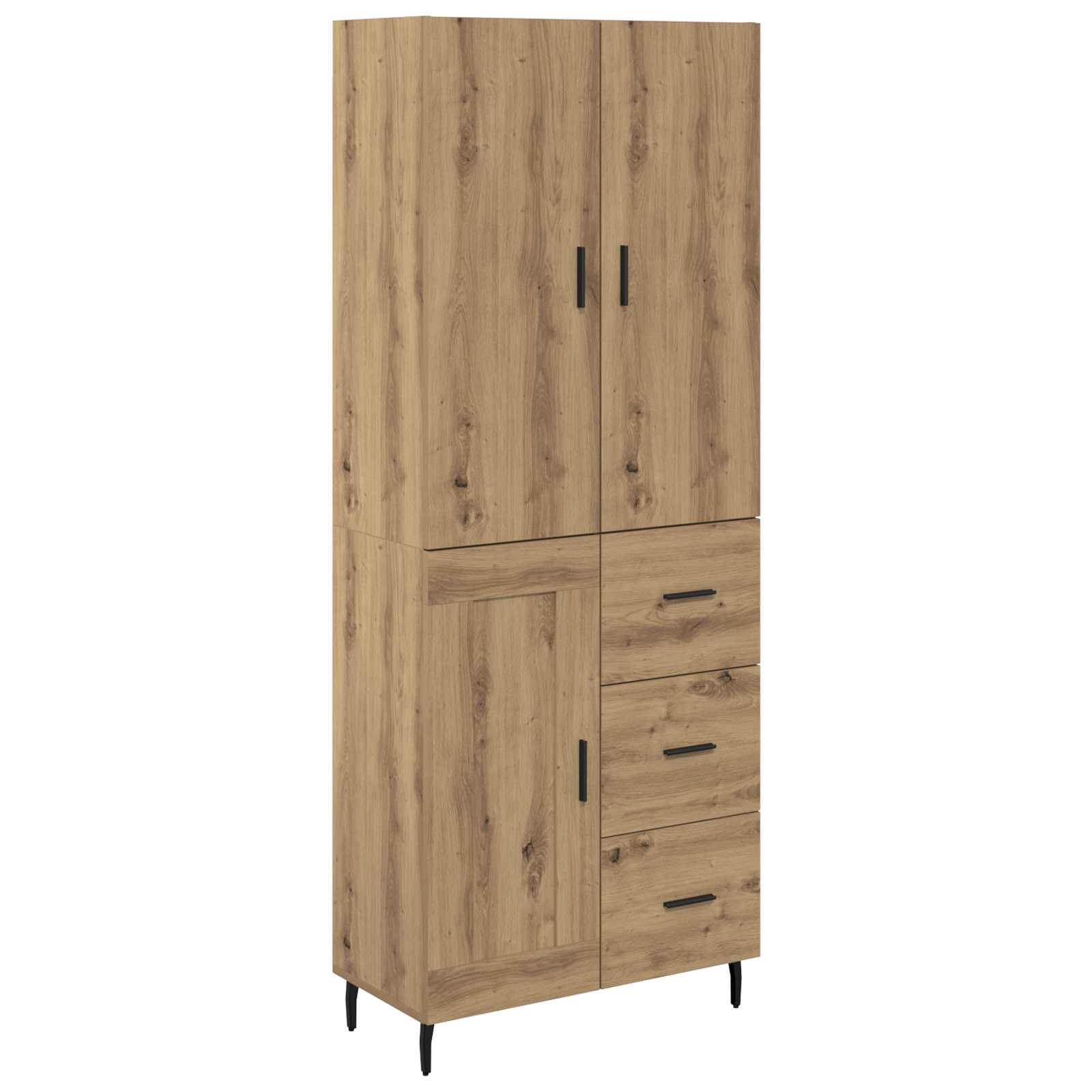Highboard 2 kom. Umjetnički hrast 69,5 x 34 x 180 cm