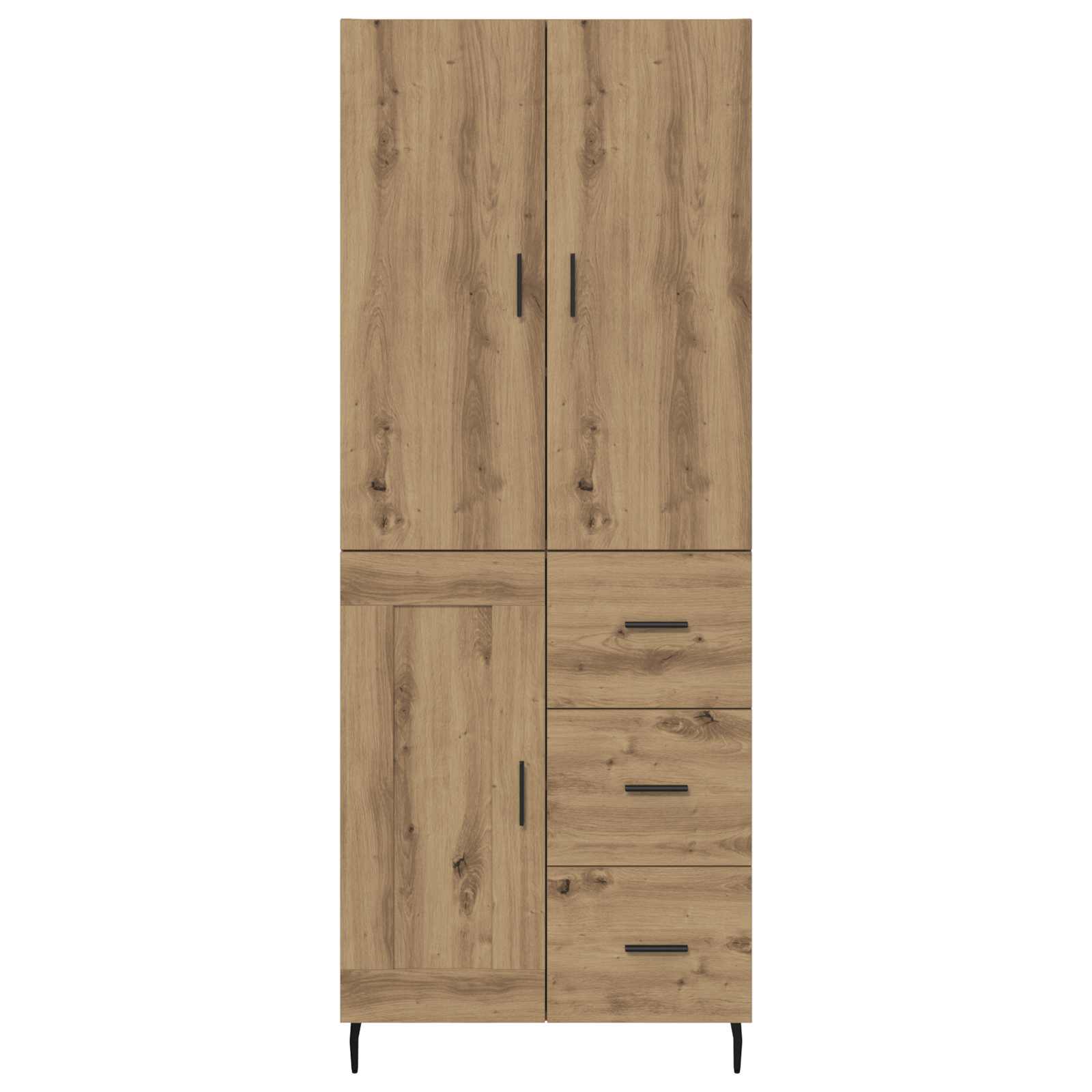 Highboard 2 kom. Umjetnički hrast 69,5 x 34 x 180 cm