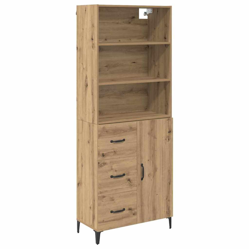 Highboard Umjetnički hrast 69,5 x 34 x 180 cm Konstruirano drvo