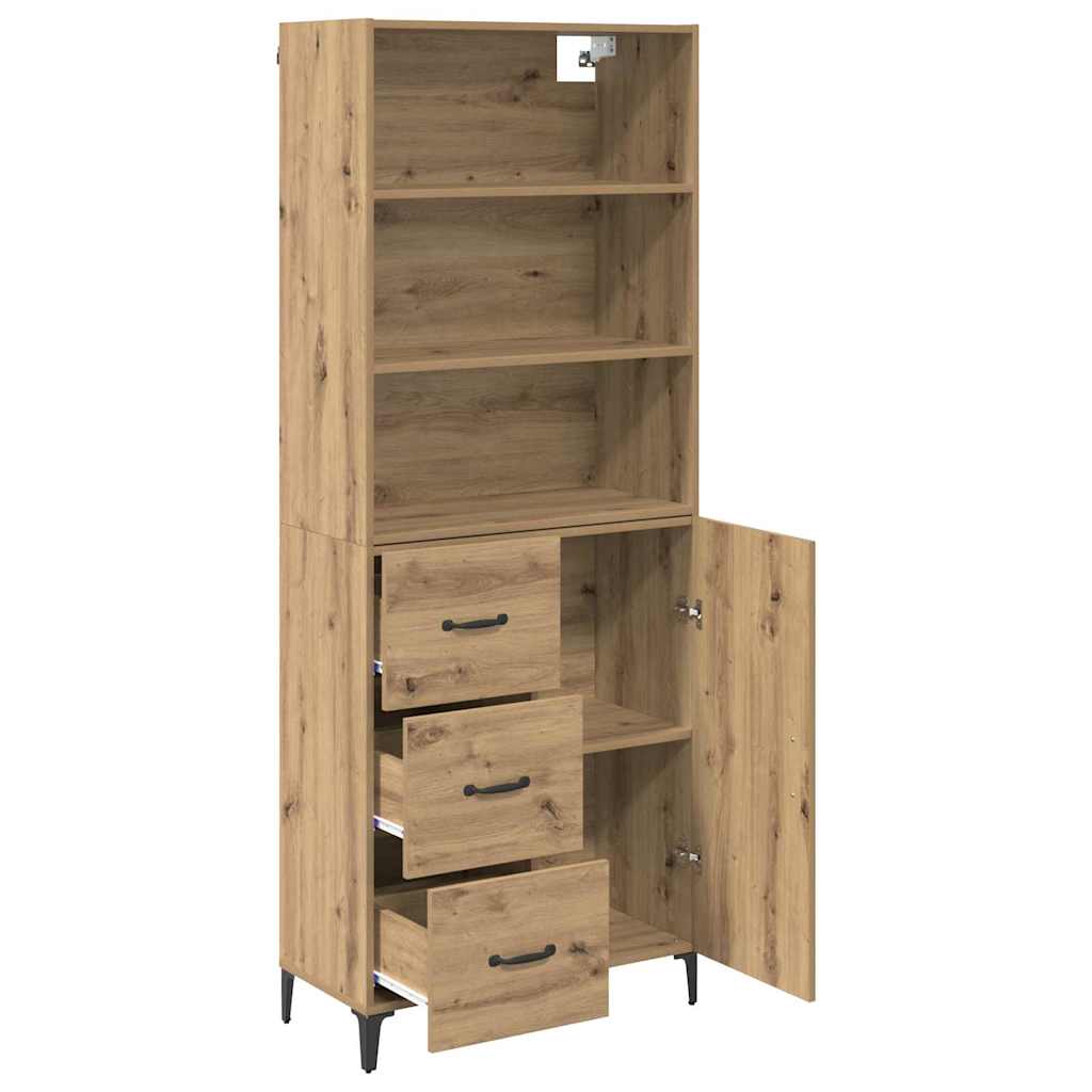 Highboard Umjetnički hrast 69,5 x 34 x 180 cm Konstruirano drvo