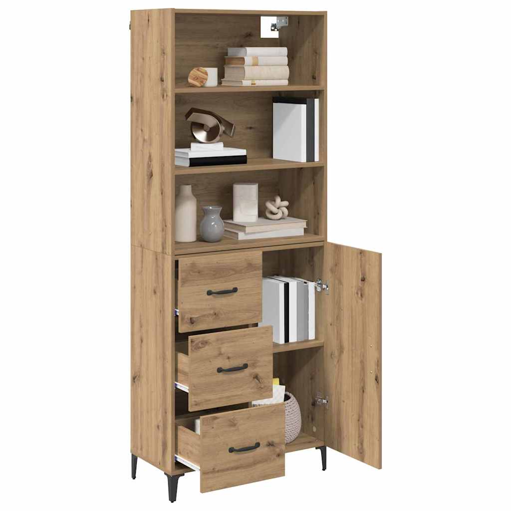 Highboard Umjetnički hrast 69,5 x 34 x 180 cm Konstruirano drvo