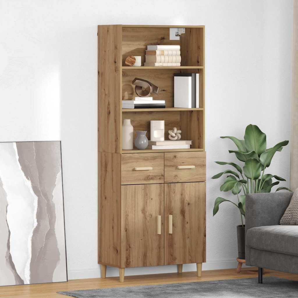 Highboard Umjetnički hrast 69,5 x 34 x 180 cm Konstruirano drvo