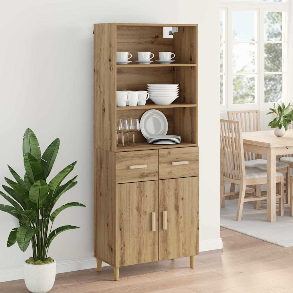 Highboard Umjetnički hrast 69,5 x 34 x 180 cm Konstruirano drvo