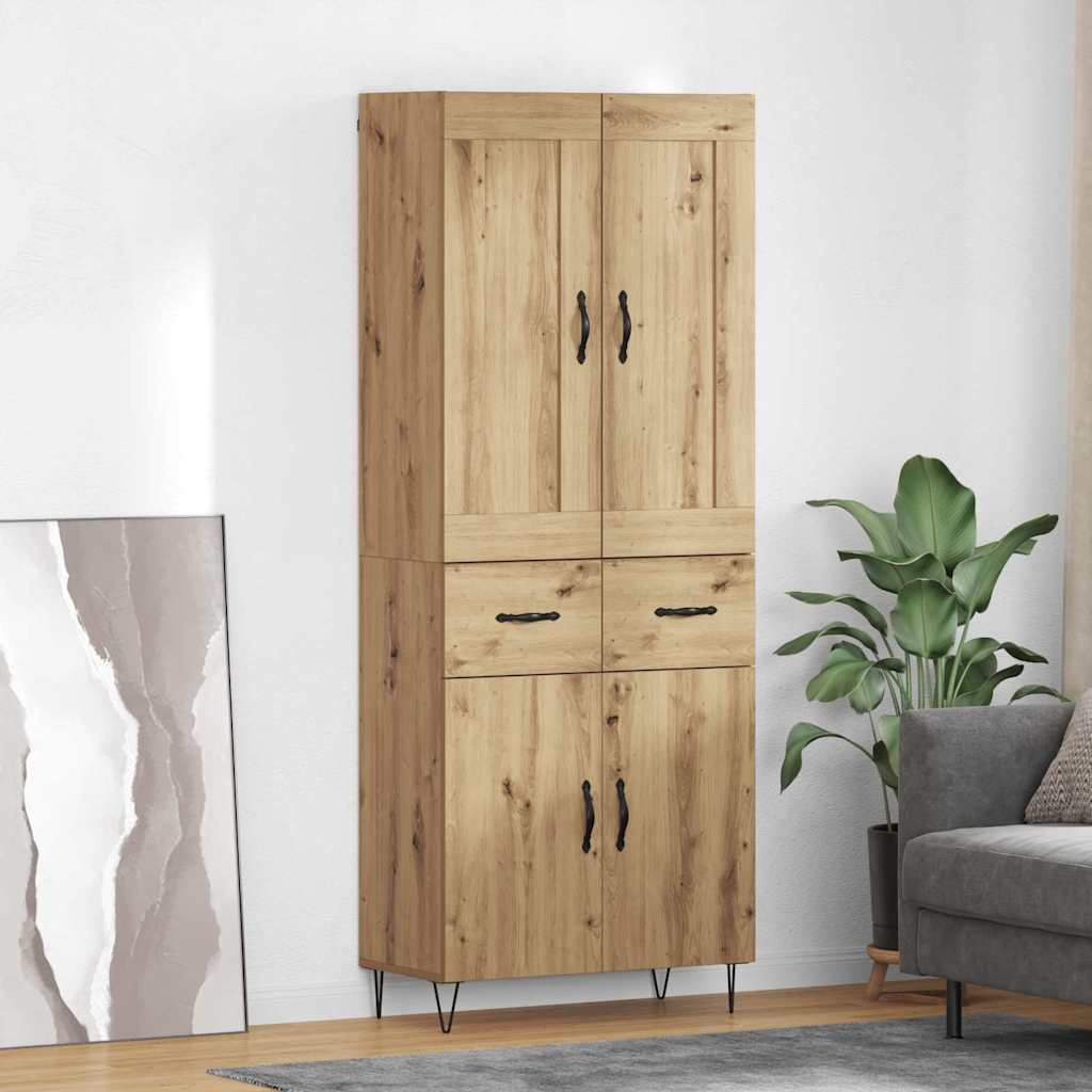 Highboard Umjetnički hrast 69,5 x 34 x 180 cm Konstruirano drvo