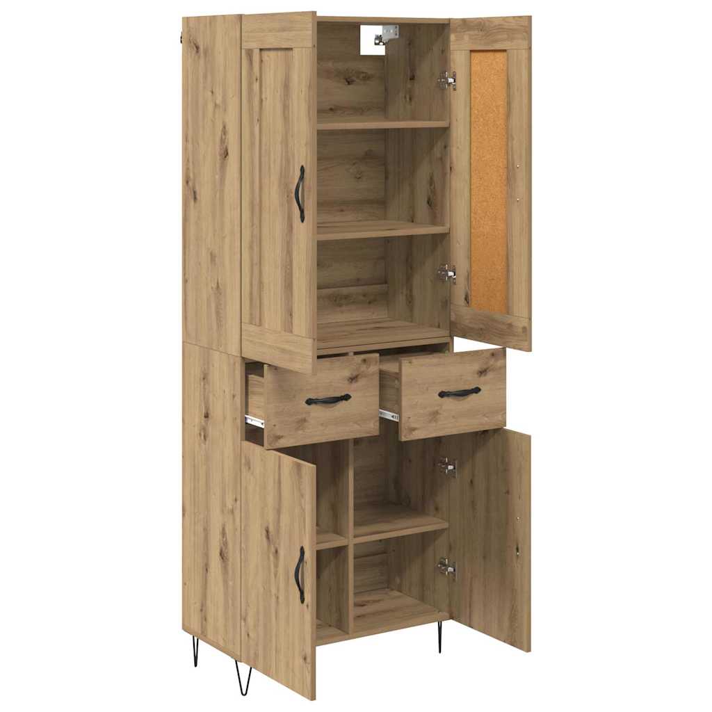 Highboard Umjetnički hrast 69,5 x 34 x 180 cm Konstruirano drvo