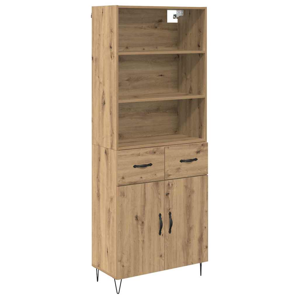Highboard s ladicama 2 pcs Umjetnički hrast Konstruirano drvo