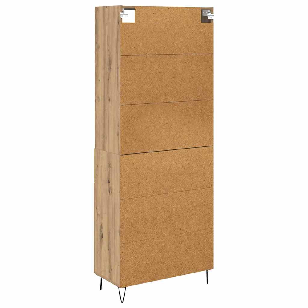 Highboard s ladicama 2 pcs Umjetnički hrast Konstruirano drvo