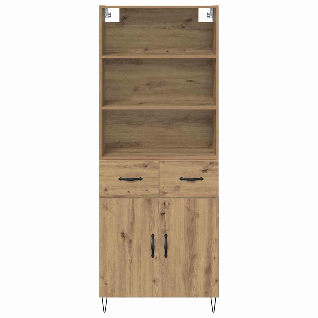 Highboard s ladicama 2 pcs Umjetnički hrast Konstruirano drvo