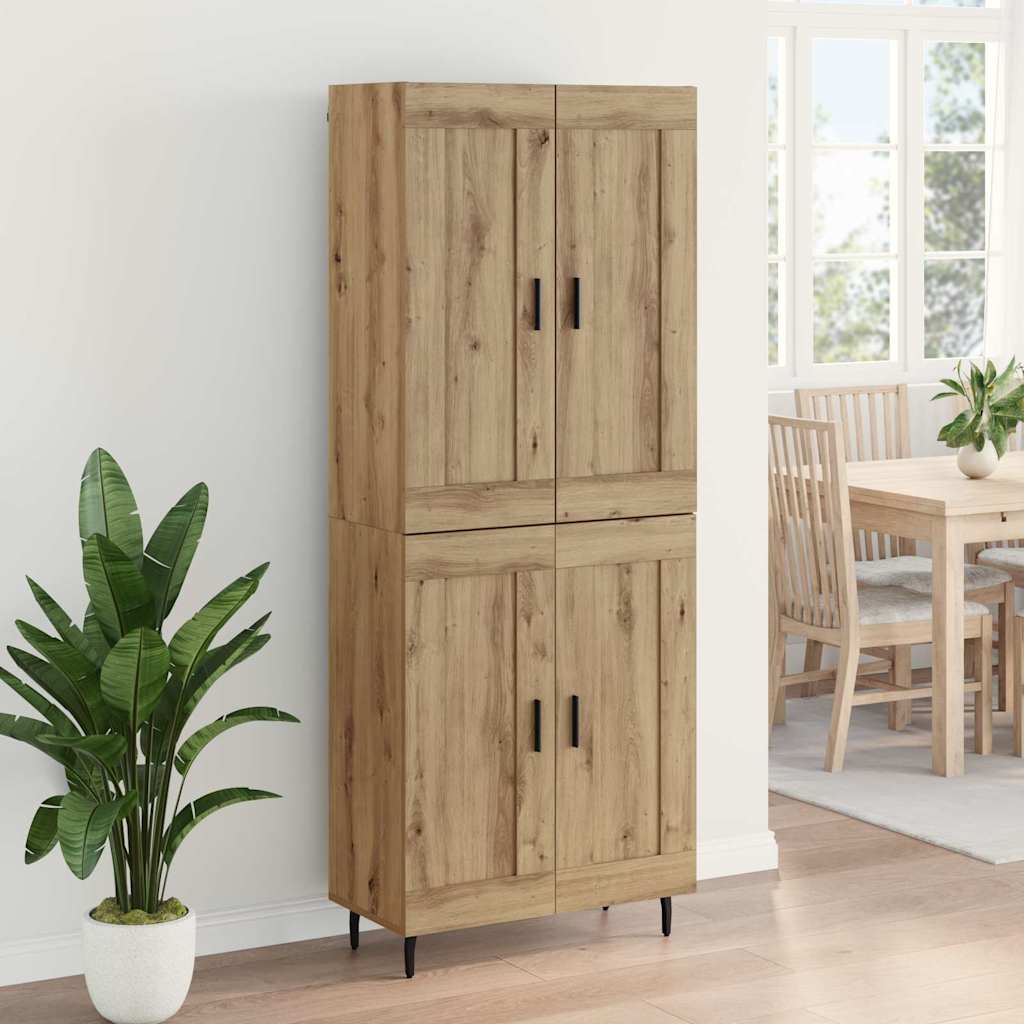 Highboard 2 pcs Umjetnički hrast Konstruirano drvo