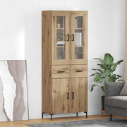 Highboard 2 kom. Umjetnički hrast 69,5 x 34 x 180 cm
