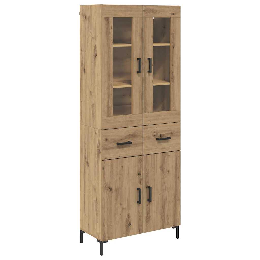 Highboard 2 kom. Umjetnički hrast 69,5 x 34 x 180 cm