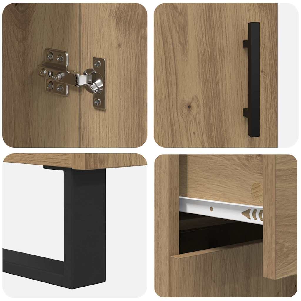 Highboard s ladicama 2 pcs Umjetnički hrast 69,5 x 34 x 180 cm