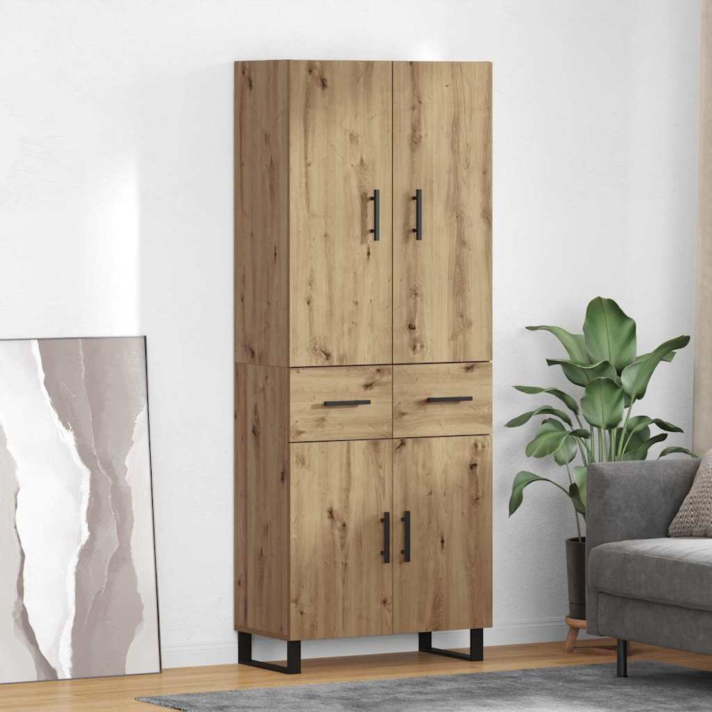 Highboard 2 kom. Umjetnički hrast 69,5 x 34 x 180 cm