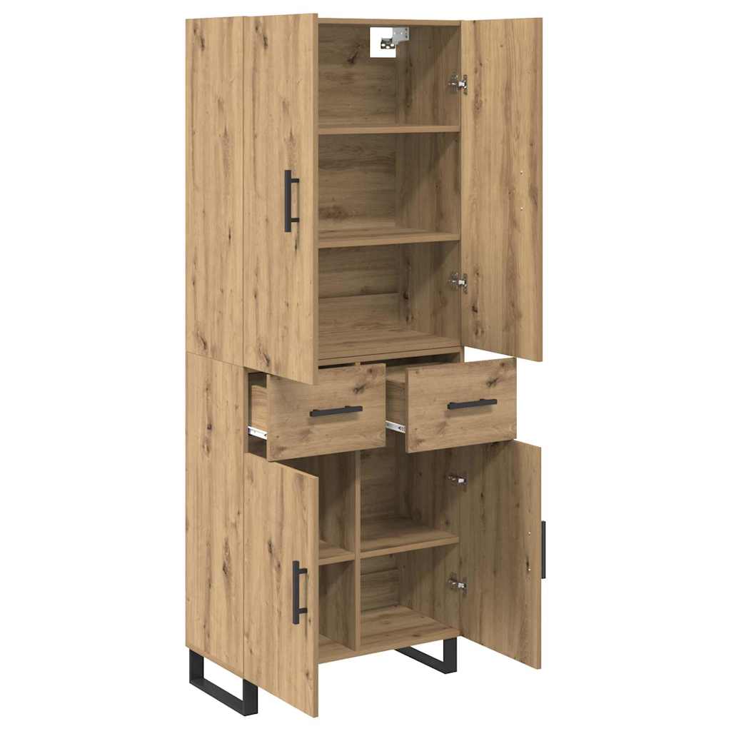 Highboard s ladicama 2 pcs Umjetnički hrast 69,5 x 34 x 180 cm