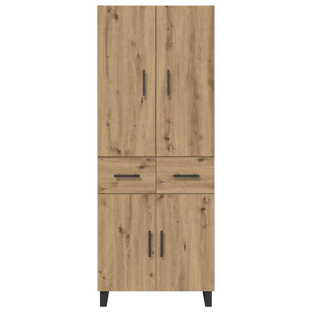 Highboard s ladicama 2 pcs Umjetnički hrast 69,5 x 34 x 180 cm