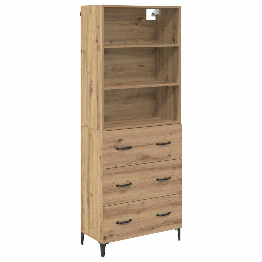 Highboard Umjetnički hrast 69,5 x 34 x 180 cm Konstruirano drvo